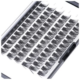Natural Lash Clusters - 72pcs Wispy Eyelash Clusters, C Curl 16mm Resuable DIY Lash Extensions,LANKIZ Individual Lashes for Beginners(SPARKLE)
