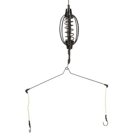 Carp Fishing Feeder Baits Cage, Spring Fish Feeder with Holder, Inline Methods Fishing Tackle Baits Cage Hook Rigs Set Sinkers Tackle Sinkers