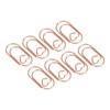 100pcs Paper Clips Portable Heart Shape Rustproof Electroplated Metal Paperclips