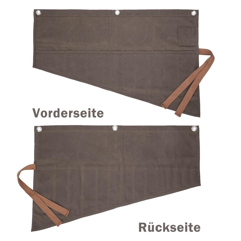 Rolling Bag for Wrenches and Tools, 16 oz Waxed Canvas,