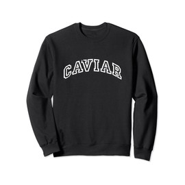 Caviar Minimalist Vintage Inspired Retro Varsity Style Sweatshirt