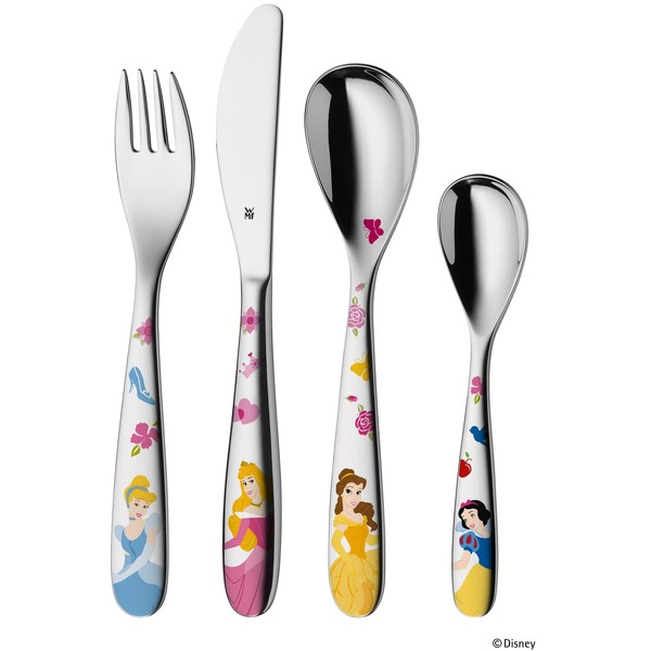 WMF Children's Cutlery Set 4-Piece Princess Cromargan 18/10 Stainless Steel Polished Suitable from 3 Years