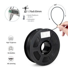 iSANMATE Carbon Fiber ASA Filament 1.75mm,UV/Rain/Heat Resistant Tough 3D Printer Filament, ASA CF Perfect for Outdoor Functional Parts, Dimensional Accuracy +/- 0.02mm, 1kg Spool (2.2lbs)
