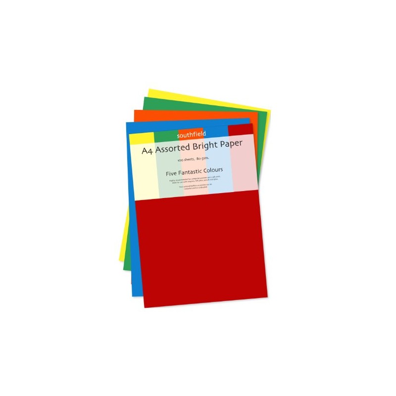 Southfield Stationers Ltd A4 Bright Paper - Assorted Coloured (100
