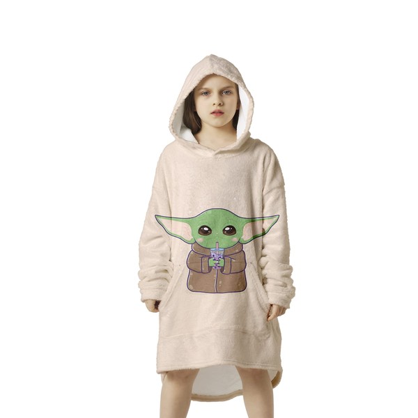 SEWALL Kids Wearable Blanket Hoodies Flannel Sweatshirt Warm Super Soft