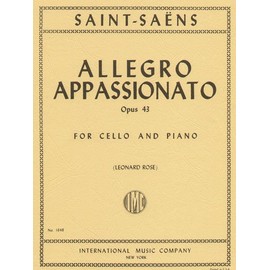 Saint-Saens Camille Allegro Appassionato Op43. For Cello and Piano. by Leonard Rose. International