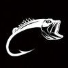 Fishing Hook Vinyl Decal Sticker Laptop Wall Window Bumper Sticker