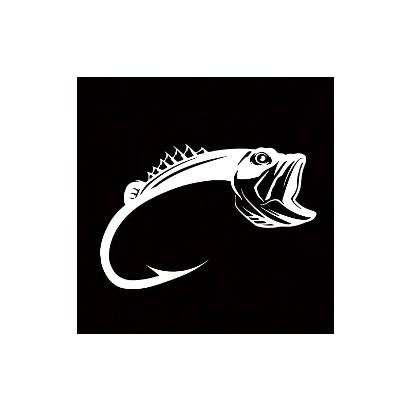 Fishing Hook Vinyl Decal Sticker Laptop Wall Window Bumper Sticker
