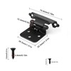 Pack of 8 Small JANDH 1.4 mm Black Mini Hinges,