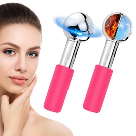 CGBE Facial Ice Globes, Pack of 2 Stainless Steel Face Rollers, Cooling for Face, Neck & Eyes, Ice Balls for Face Massage, Reduce Swelling and Dark Circles, Improve Blood Circulation