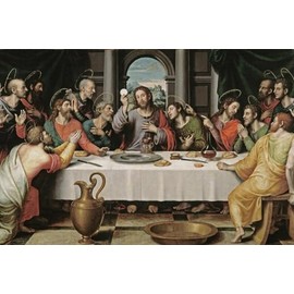 ART.COM Wall Giclee Print The Last Supper by Juan De juanes, 18" x 12"