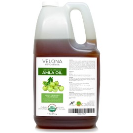 velona Amla Oil USDA Certified Organic - 112 oz | 100% Pure and Natural Carrier Oil | Extra Virgin, Unrefined, Cold Pressed | Hair Growth, Body, Face & Skin Care