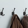 CABDM 5 Pack 4-3/4 inch Black Coat Hooks, Wall Mounted