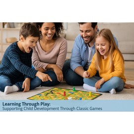 A2Z 4 Kids Classic Snakes and Ladders Game 2-6 Players Family Board with Folding Colourful Board Dice & Counters Fun Educational Counting for Kids Boys & Girls Ages 3+