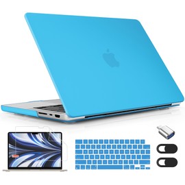 Lepeoac for MacBook Pro 16 inch Case 2021 2022 2023 2024 Release A3186 A3403 M4 A2991 M3 A2780 M2 A2485 M1 Pro/Max, Hard Shell Case with Screen Protector & Keyboard Cover, Matte Blue