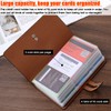 Romozi RFID Credit Card Holder, Leather Business Card Organizer with