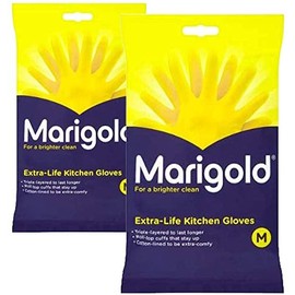 Marigolds 3 x Extra Life Kitchen Gloves Medium 2 Pairs