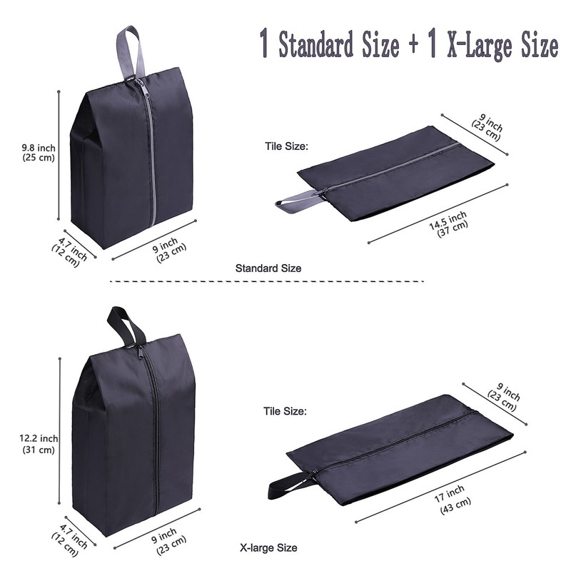YAMIU Travel Shoe Bags Set of 2 Waterproof Nylon with