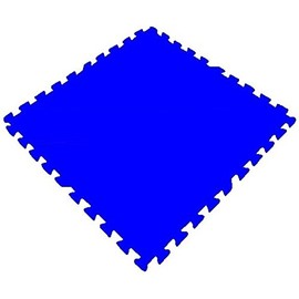 Get Rung Fitness Mat with Interlocking Foam Tiles for Gym Flooring. Excellent for Pilates, Yoga, Aerobic Cardio Work Outs and Kids Playrooms. Perfect Exercise Mat(Blue, 24SQFT)