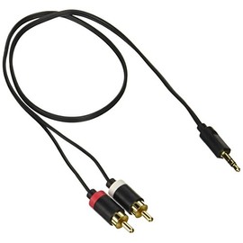 Elecom DH-MWRN05 Stereo Mini Pin Plug (L-R), Extra Fine/Gold Plated, Black, 0.5m
