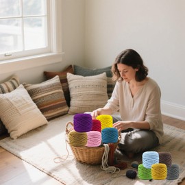 (10oz/109Yards) Yusarinl T-Shirt Yarn,Crochet Stretch Fabric,Hand Knitting Yarn for Crocheting Baskets/Rugs/Bags/DIY Crafts-Black