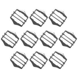 YYangz 10PCS Metal Adjustable Tower Buckle Webbing Release Kit - Zinc Alloy Four Stops Slider Buckle Tightener For Belt, Pet Collar, Belt 3.5cm Gun Black