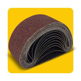 60x400mm Sanding Belt Assorted Pack, 12 Pcs (3 Each of 40/60/80/120 Grits), Aluminum Oxide for Sanders