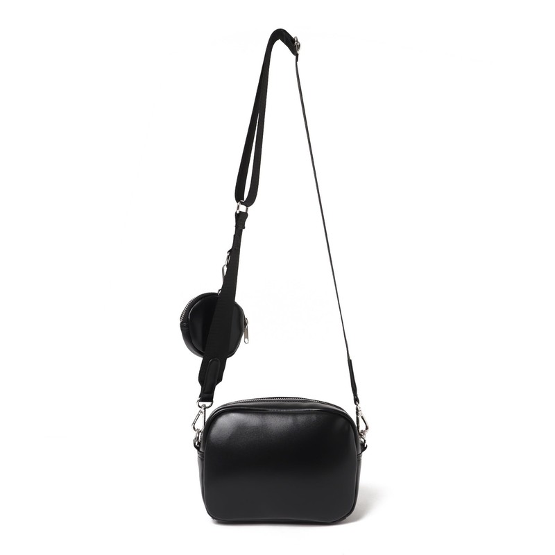 Wigo Women's Circle Square Shoulder with Pouch, Black