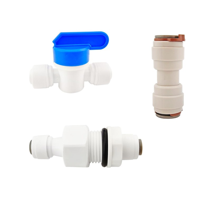 Ctyjia 2 Pcs Pushfit Straight Connector, 1/2" Male Thread/Female Thread