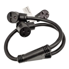 Parkworld 61520 Welder 30A Splitter, Industrial Male Plug NEMA 6-30P to (2) 6-30R Female Connectors, NEMA 6-30 Splitter Cord Adapter 2 feet