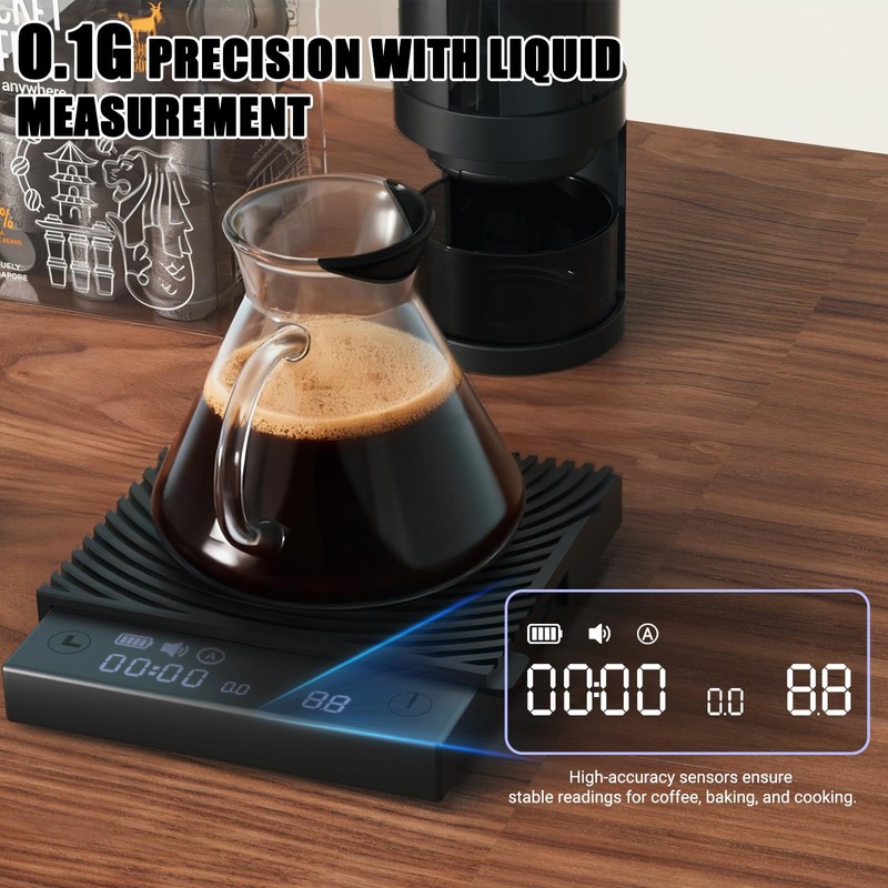 TIMEMORE Basic Mini Coffee Scale, Multifunction Electronic Espresso Scale, Weigh