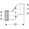 Geberit Set – Straight Connector Toilet Geberit Suspended, 3 cm