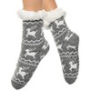 Angelina Womens One Size Winter-weight Sherpa-lined Knitted Thermal Crew Socks,