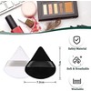 4Pcs Black Powder Puffs for Face Powder,Triangle Sponges for Makeup,Velour