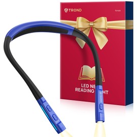 TROND LED Neck Reading Light, 3 Color 3 Brightness Book Light for Reading in Bed, 1000mAh Rechargeable Lamp, Flexible Arm with Outdoor Warning Light, Eye-Caring for Crochet, Travel, Book Lovers Gifts