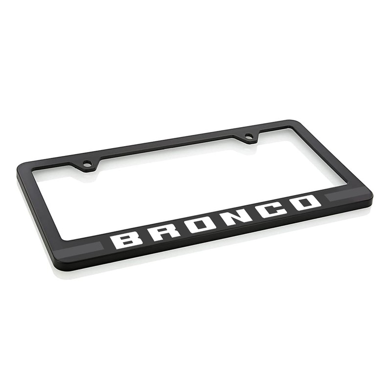 Ford Bronco UV Printed License Plate Frame - Gray