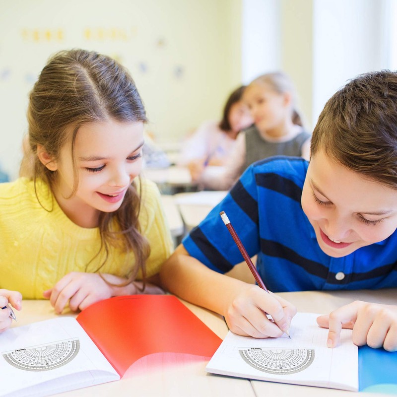 TUPARKA 12 Pack Protractor Clear Math Protractor 180 Degrees 10cm