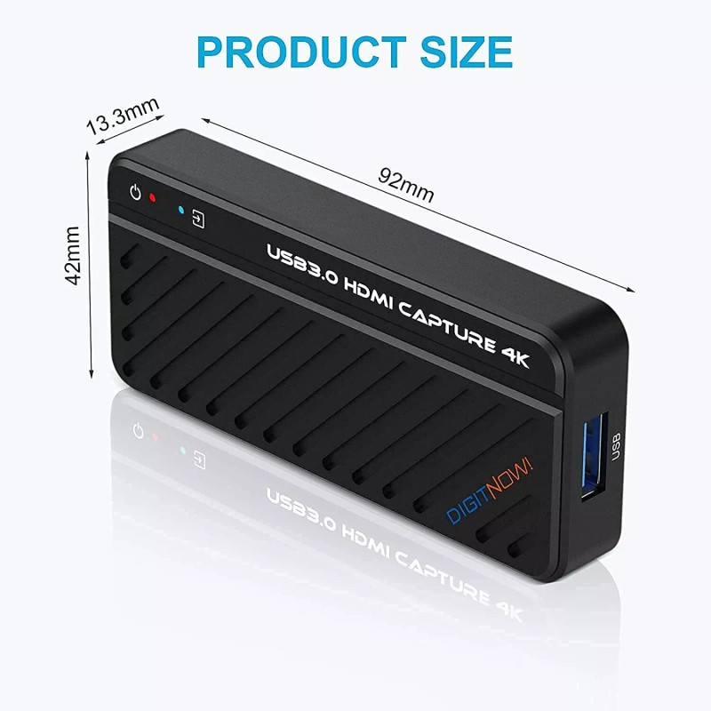 DIGITNOW! 4K HDMI Video Capture Card, 4K 30fps Game Capture