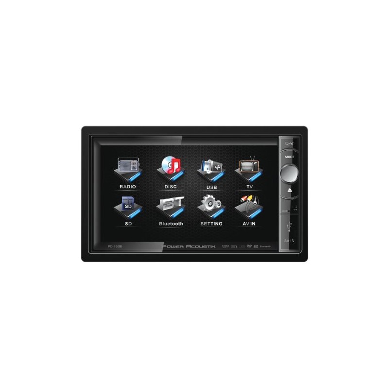 POWER ACOUSTIK PD-650B Double DIN Multimeadia Source with Motorized 6.5-Inch