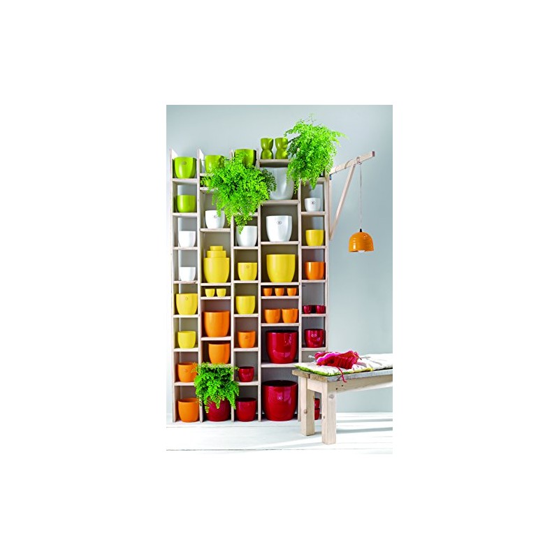 Soendgen Ceramic Flower Pot, Basel Full Colour, Clay, Vanilla, 14