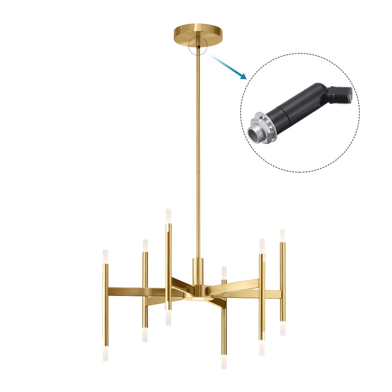 MECCANIXITY Sloped Ceiling Adapter 180/355 Degree Swivel, for Chandelier Ceiling