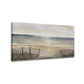 Yuaxker Ocean Large Wall Decor Grey and Gold Wall Art Modern Trendy Art Canvas Paintings Artwork for Living Room, Bedroom, Dining Room Office Decor 30x60 inch