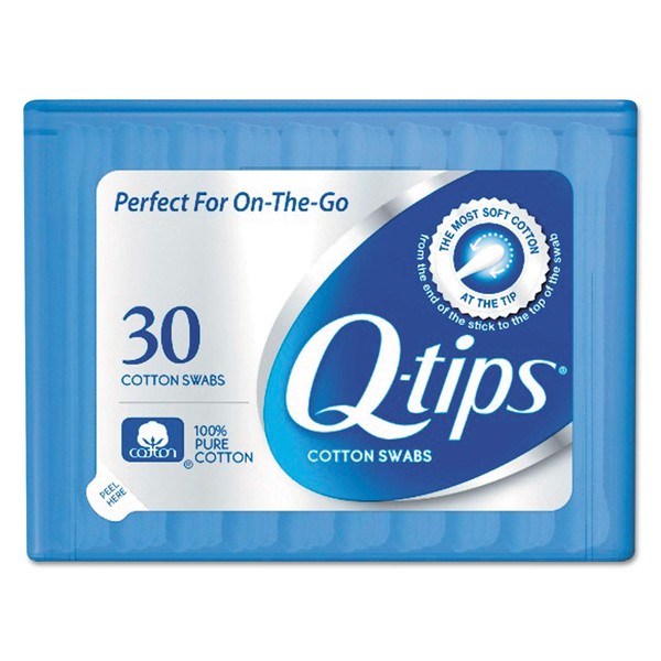 Q-tips Swabs Purse Pack 30 Each (Pack of 36)