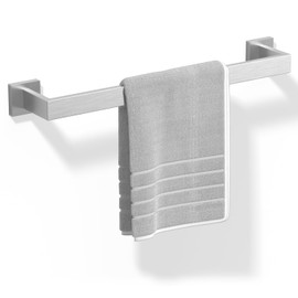 HITSLAM Towel Bar 18 Inch, Bathroom Kitchen Towel Holder SUS304 Stainless Steel, Towel Rack Wall Mounted, Modern Home Decor with Hardware Accessories, Brushed Nickel