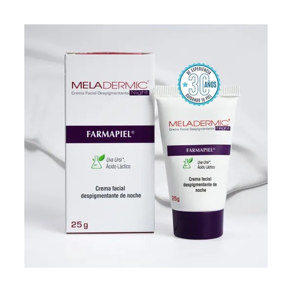 Crema Facial Aclaradora Despigmentante de Noche Antimanchas Paño 25g Meladermic