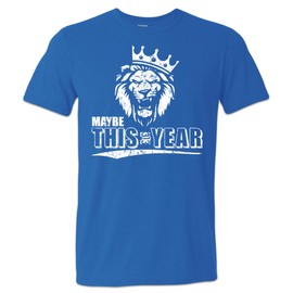 Lions Maybe This Year Tshirt 313 Grit One Pride in Goff We Trust Detroit Shirt - (Blue, Large)