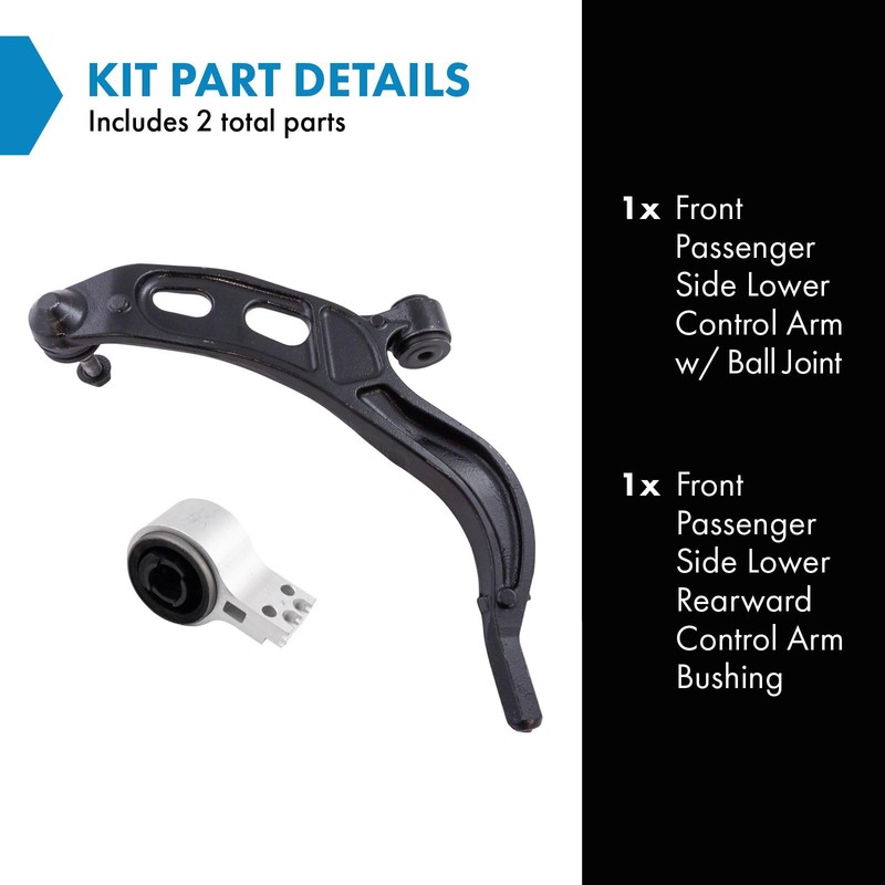 TRQ Front Right Lower Control Arm with Ball Joint Passenger