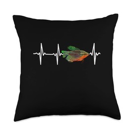 Pearl Gourami Heartbeat For Fishkeeping Aquarium Lovers Throw Pillow