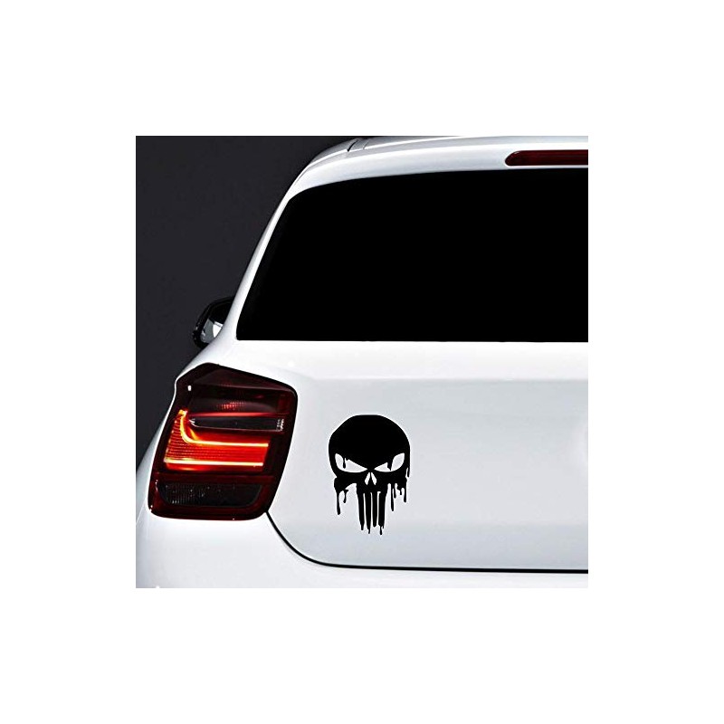 AUTODOMY Schädel Skull Geschmolzen Aufkleber Paket 8 Stück für Auto