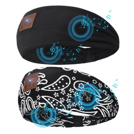 ASIILOVI 2-Pack Upgraded Headband Headphones Sleeping Headphones Headband with Ultra-Thin Speakers, Wireless Bluetooth Headband for Side Sleepers, Running, Insomniac, Travel, Meditation